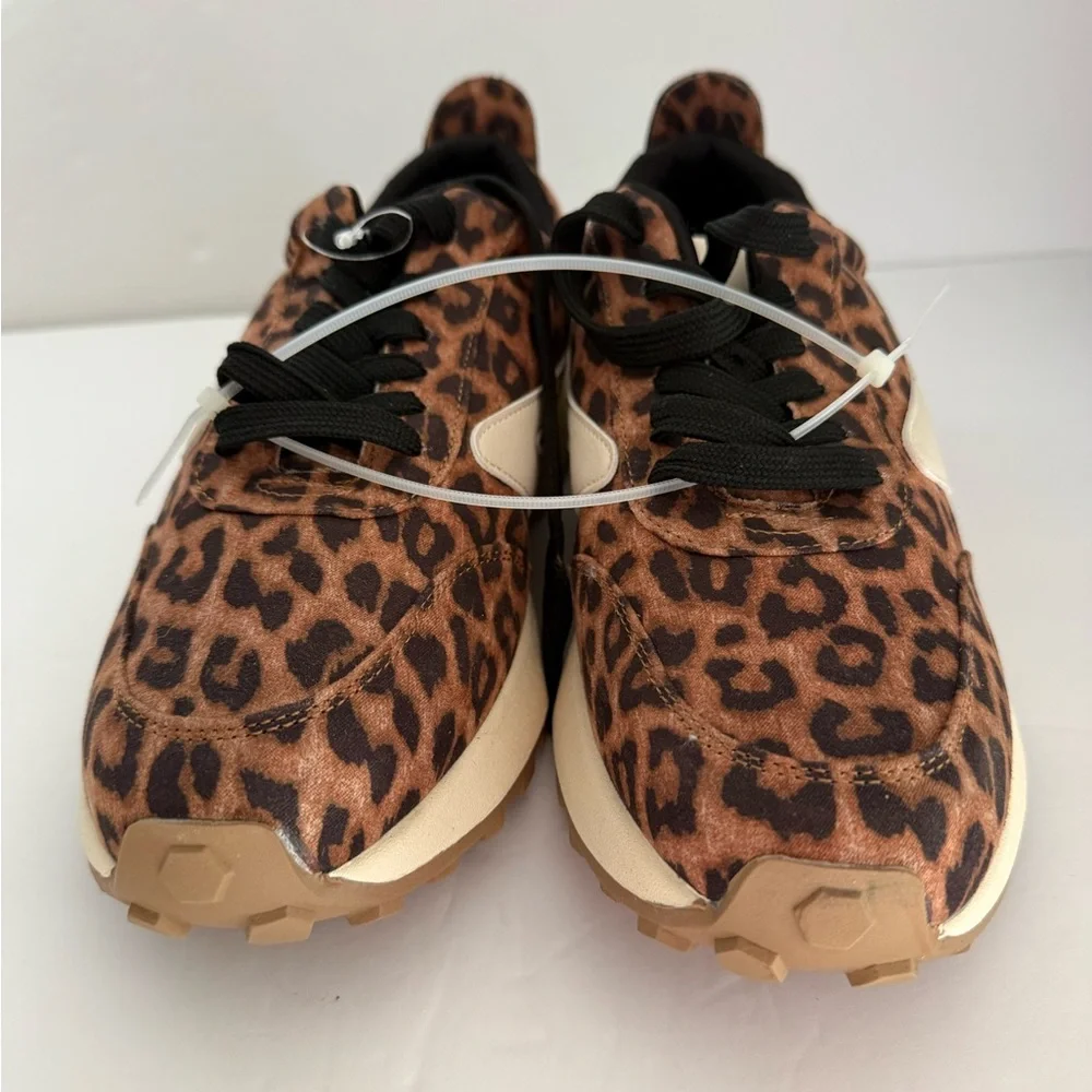 Dolce Vita Leopard Animal Print Platform Sneakers Shoes Women